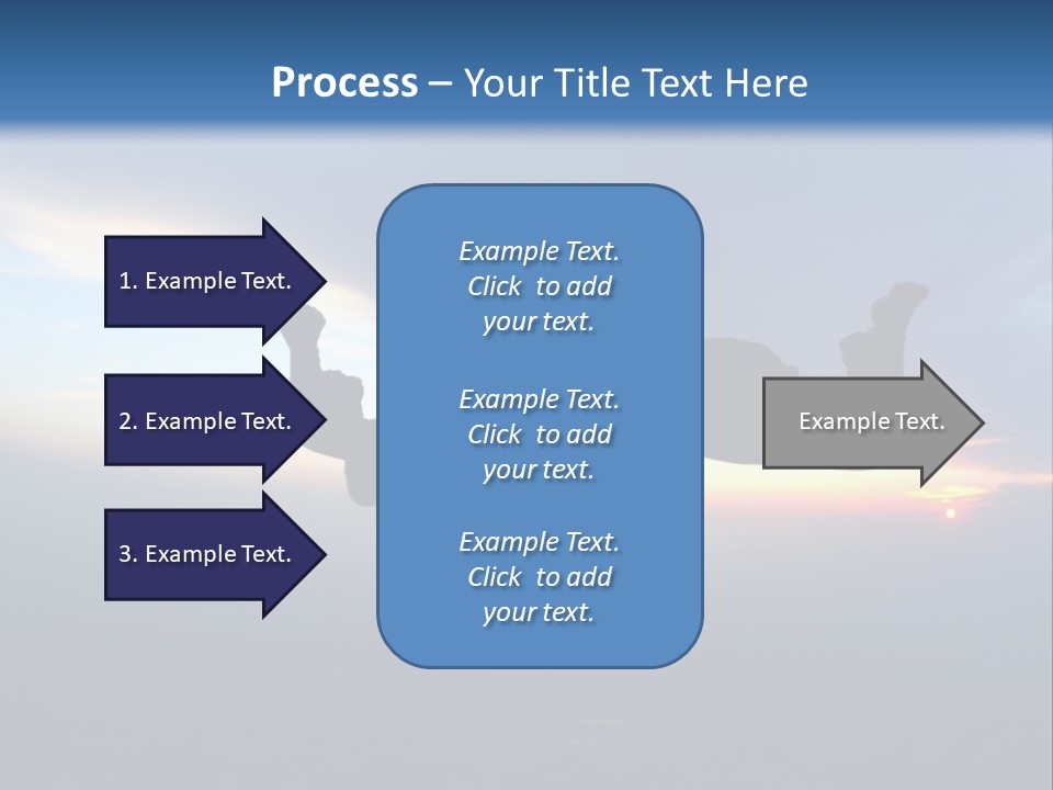 Two People Jumping Into The Air With A Sky Background PowerPoint Template