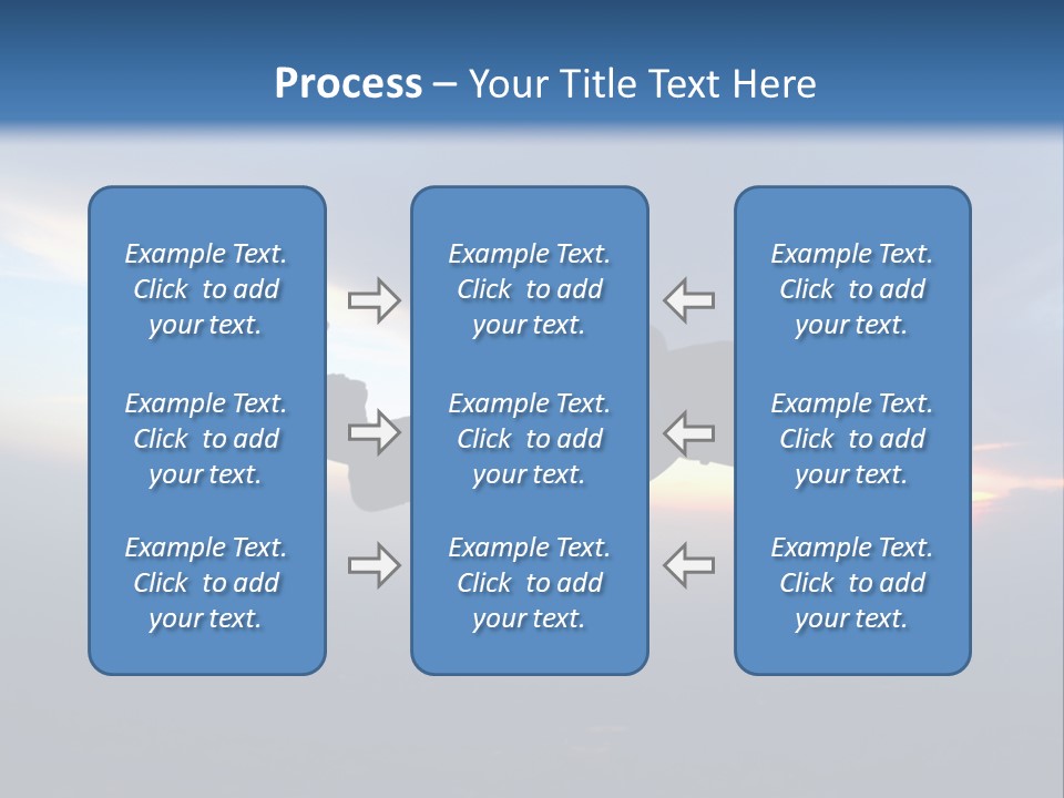 Two People Jumping Into The Air With A Sky Background PowerPoint Template