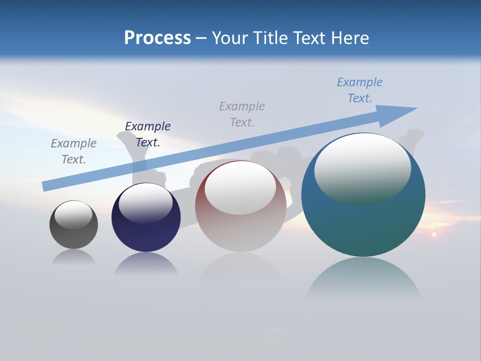 Two People Jumping Into The Air With A Sky Background PowerPoint Template