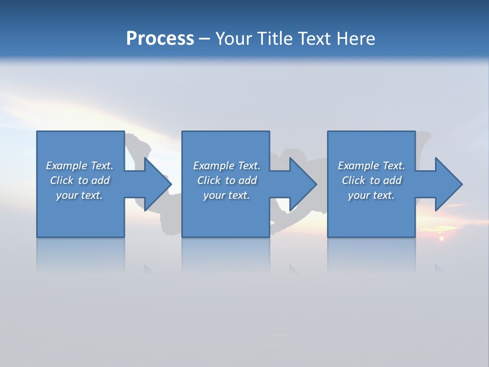 Two People Jumping Into The Air With A Sky Background PowerPoint Template