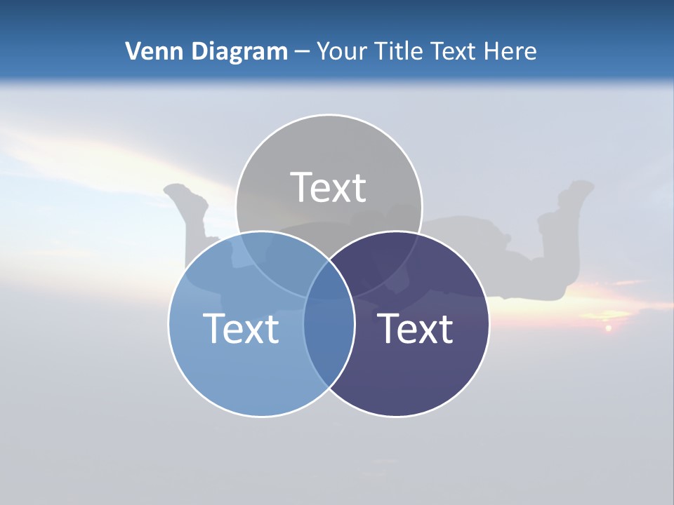 Two People Jumping Into The Air With A Sky Background PowerPoint Template