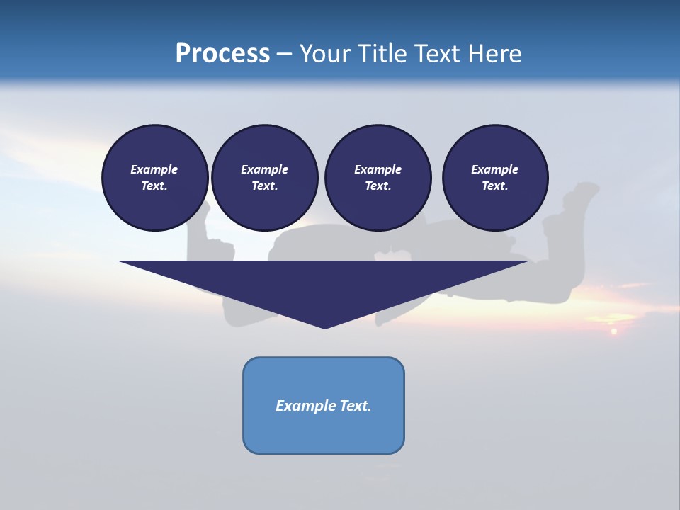 Two People Jumping Into The Air With A Sky Background PowerPoint Template