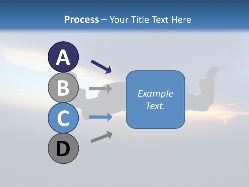 Two People Jumping Into The Air With A Sky Background PowerPoint Template
