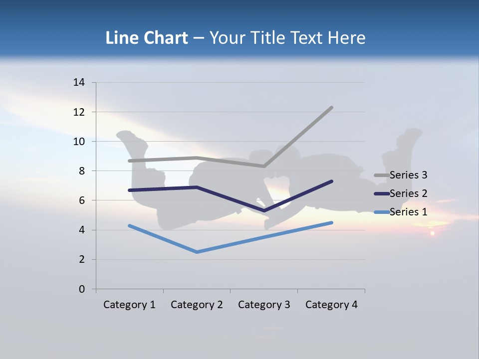Two People Jumping Into The Air With A Sky Background PowerPoint Template
