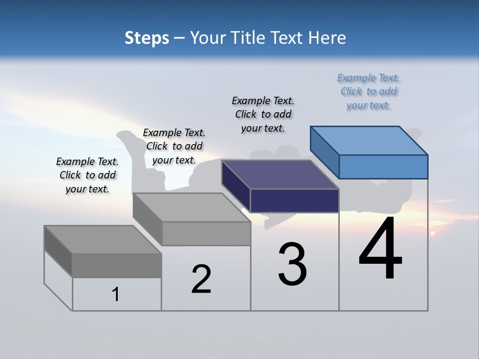 Two People Jumping Into The Air With A Sky Background PowerPoint Template