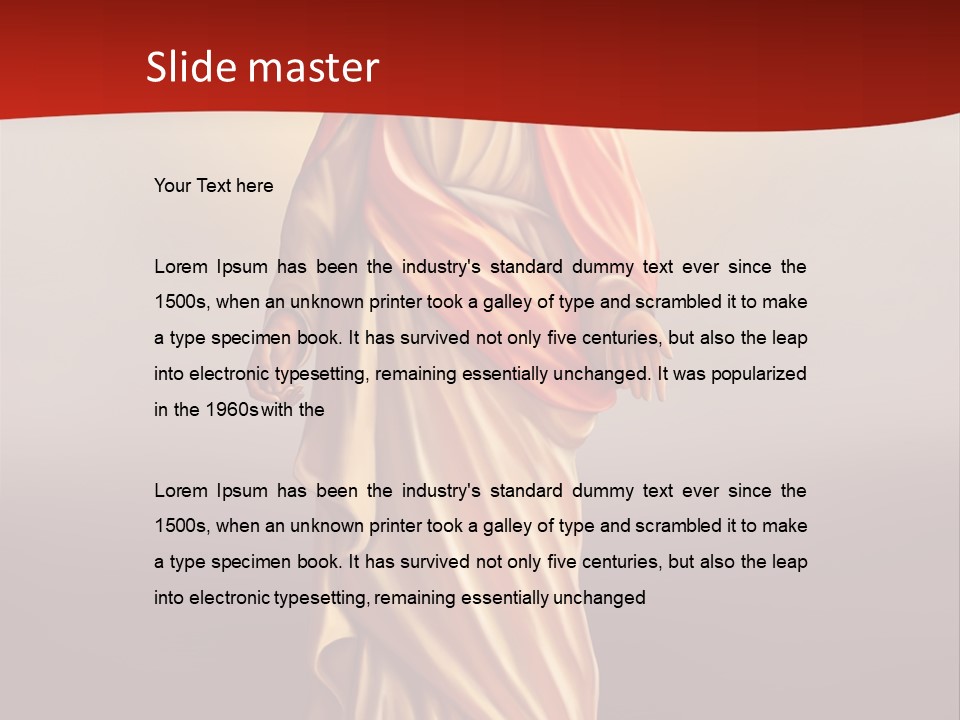 Jesus Powerpoint Presentation With A Red Background PowerPoint Template