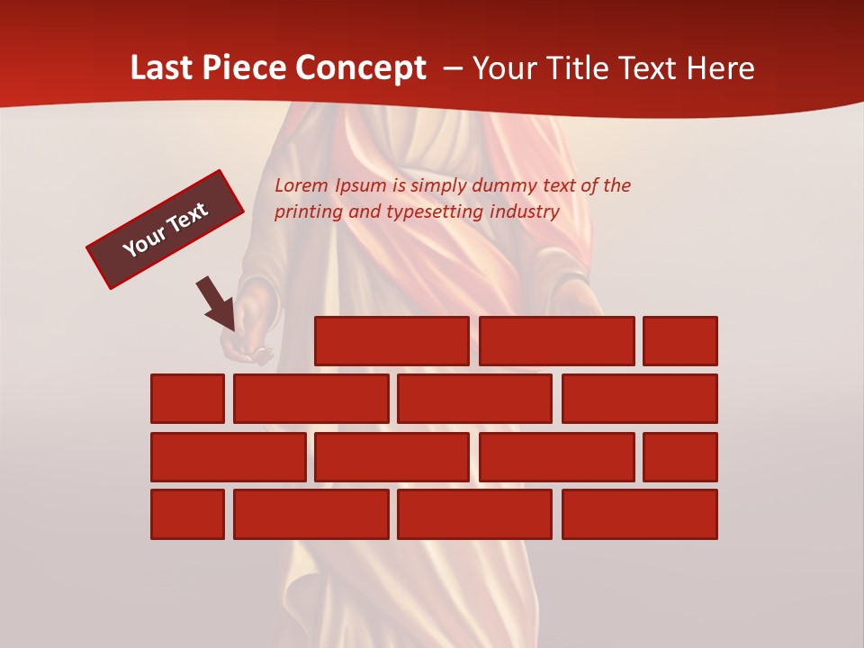 Jesus Powerpoint Presentation With A Red Background PowerPoint Template