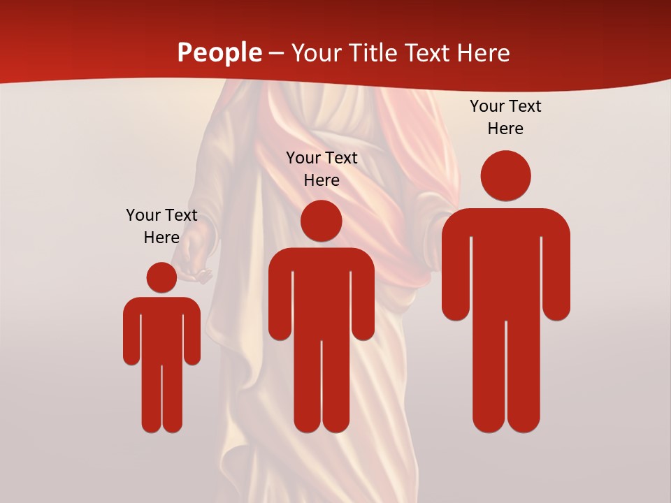 Jesus Powerpoint Presentation With A Red Background PowerPoint Template