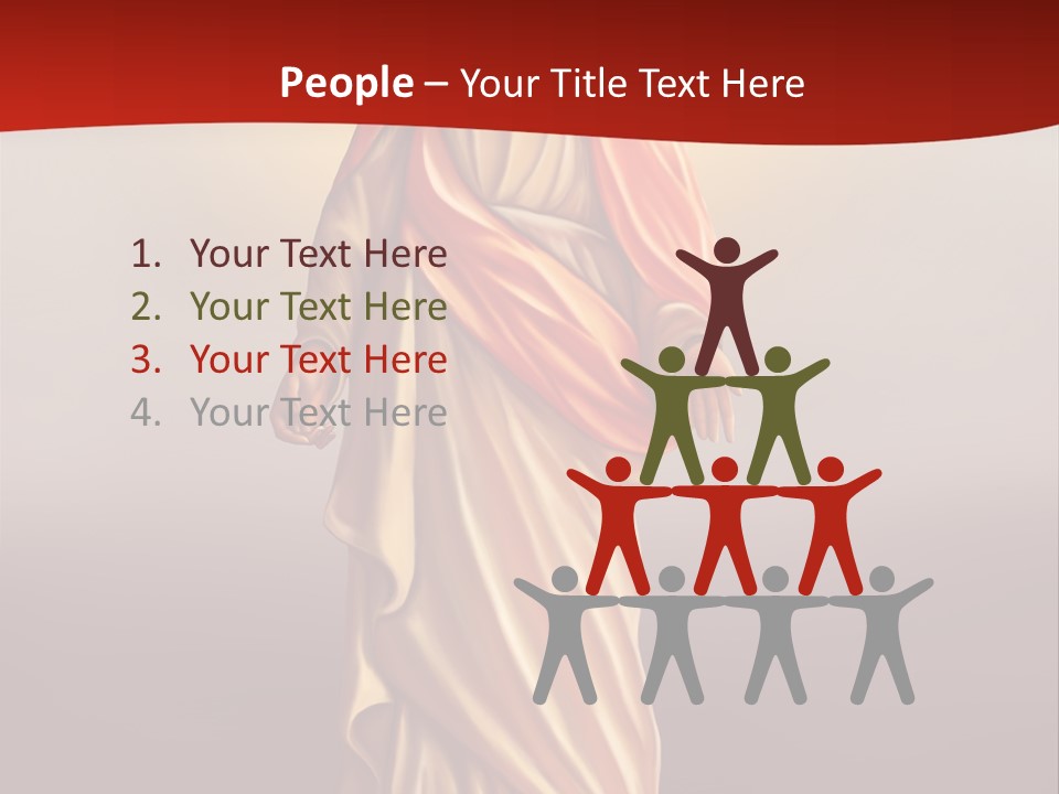 Jesus Powerpoint Presentation With A Red Background PowerPoint Template