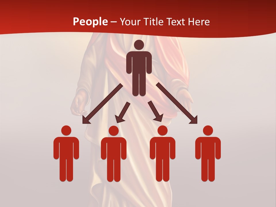 Jesus Powerpoint Presentation With A Red Background PowerPoint Template