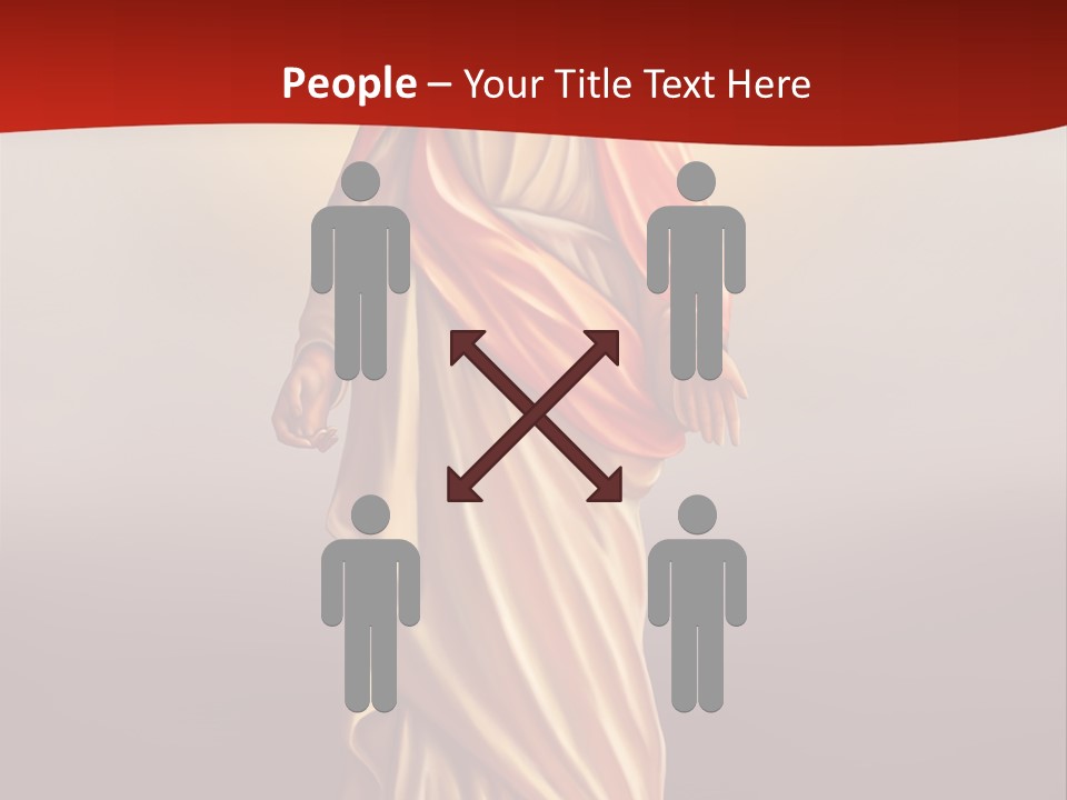 Jesus Powerpoint Presentation With A Red Background PowerPoint Template