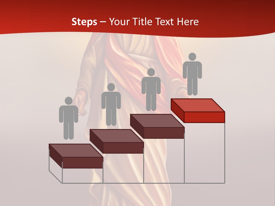 Jesus Powerpoint Presentation With A Red Background PowerPoint Template