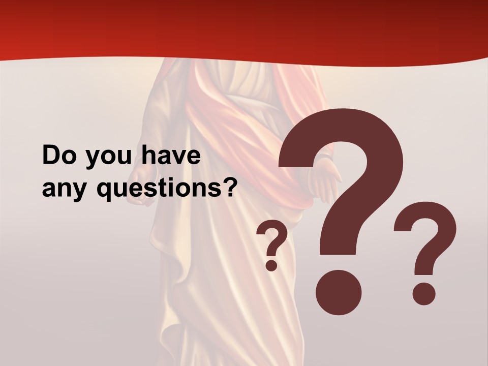 Jesus Powerpoint Presentation With A Red Background PowerPoint Template