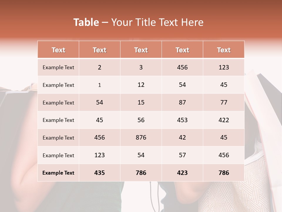 Two Beautiful Young Women Holding Shopping Bags Powerpoint Template PowerPoint Template