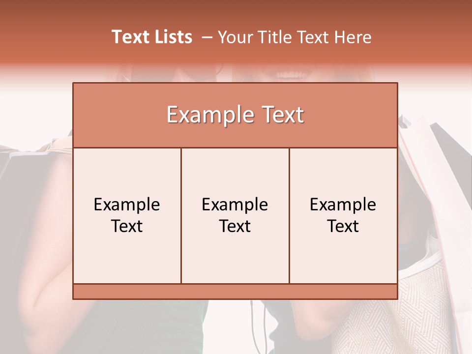 Two Beautiful Young Women Holding Shopping Bags Powerpoint Template PowerPoint Template