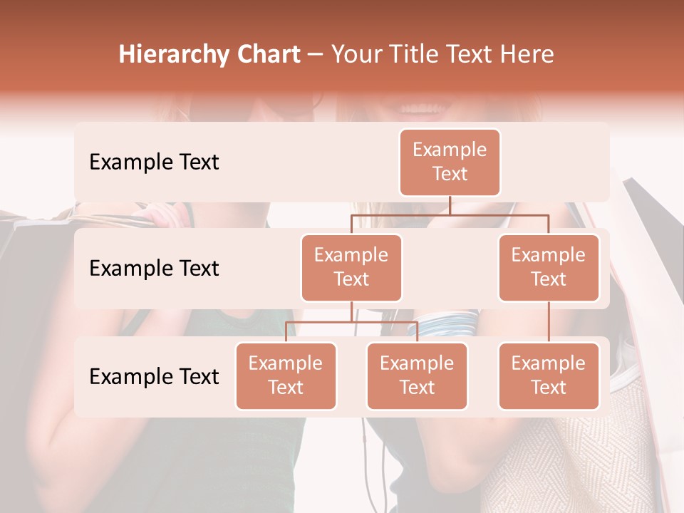 Two Beautiful Young Women Holding Shopping Bags Powerpoint Template PowerPoint Template