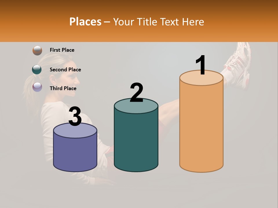A Woman Is Doing A Crunch On A Mat PowerPoint Template
