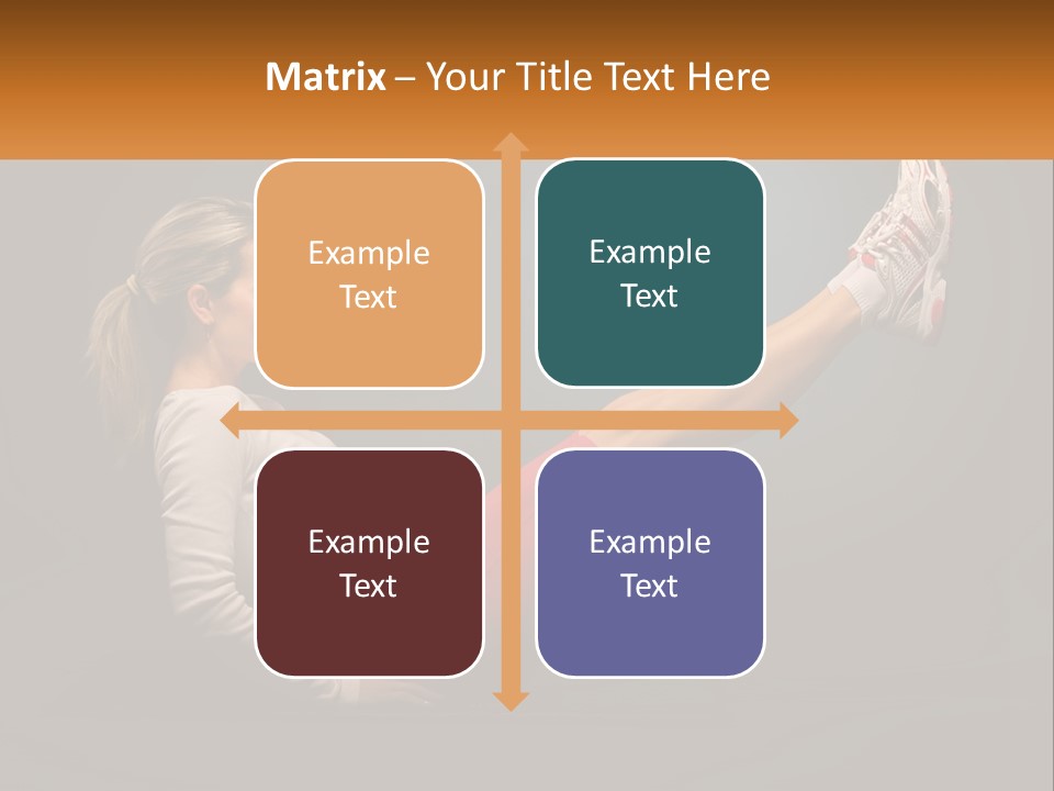 A Woman Is Doing A Crunch On A Mat PowerPoint Template