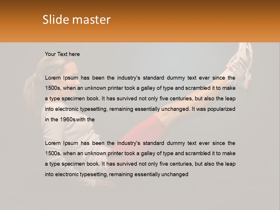 A Woman Is Doing A Crunch On A Mat PowerPoint Template