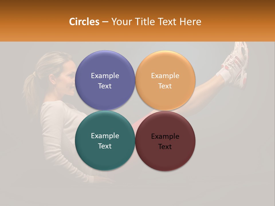 A Woman Is Doing A Crunch On A Mat PowerPoint Template