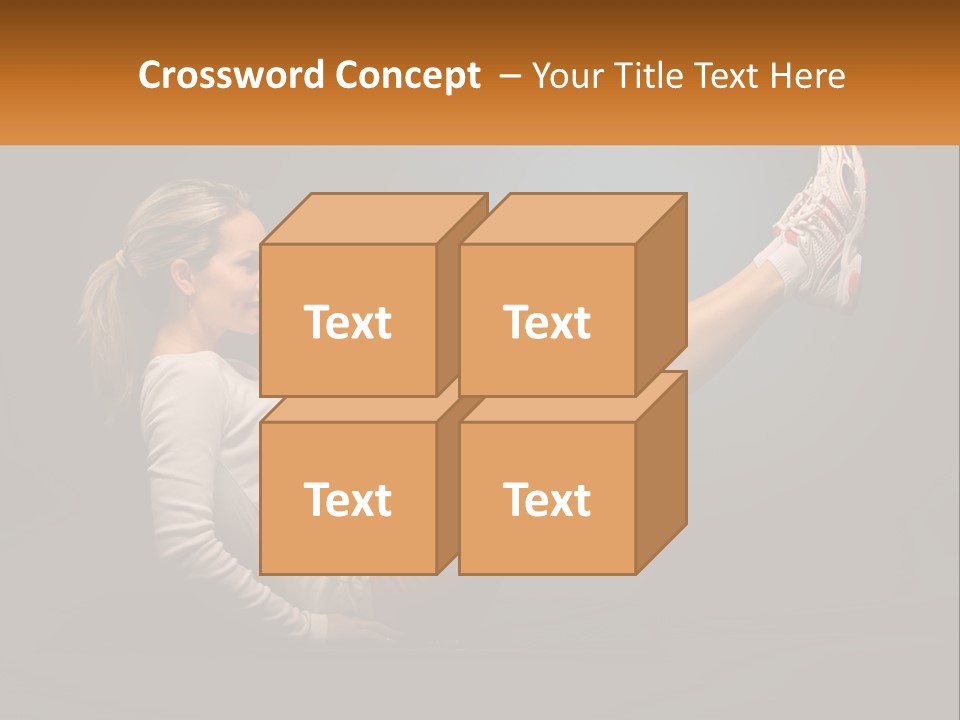 A Woman Is Doing A Crunch On A Mat PowerPoint Template