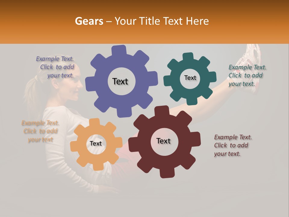 A Woman Is Doing A Crunch On A Mat PowerPoint Template