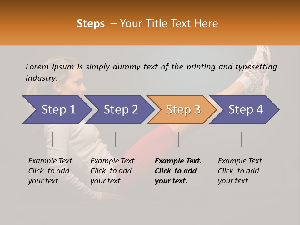 A Woman Is Doing A Crunch On A Mat PowerPoint Template