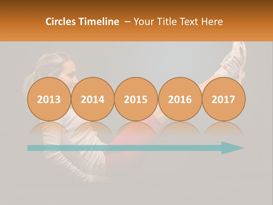 A Woman Is Doing A Crunch On A Mat PowerPoint Template