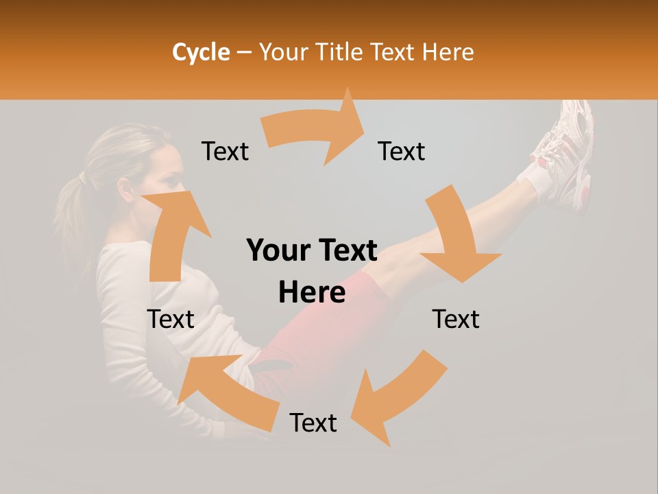 A Woman Is Doing A Crunch On A Mat PowerPoint Template