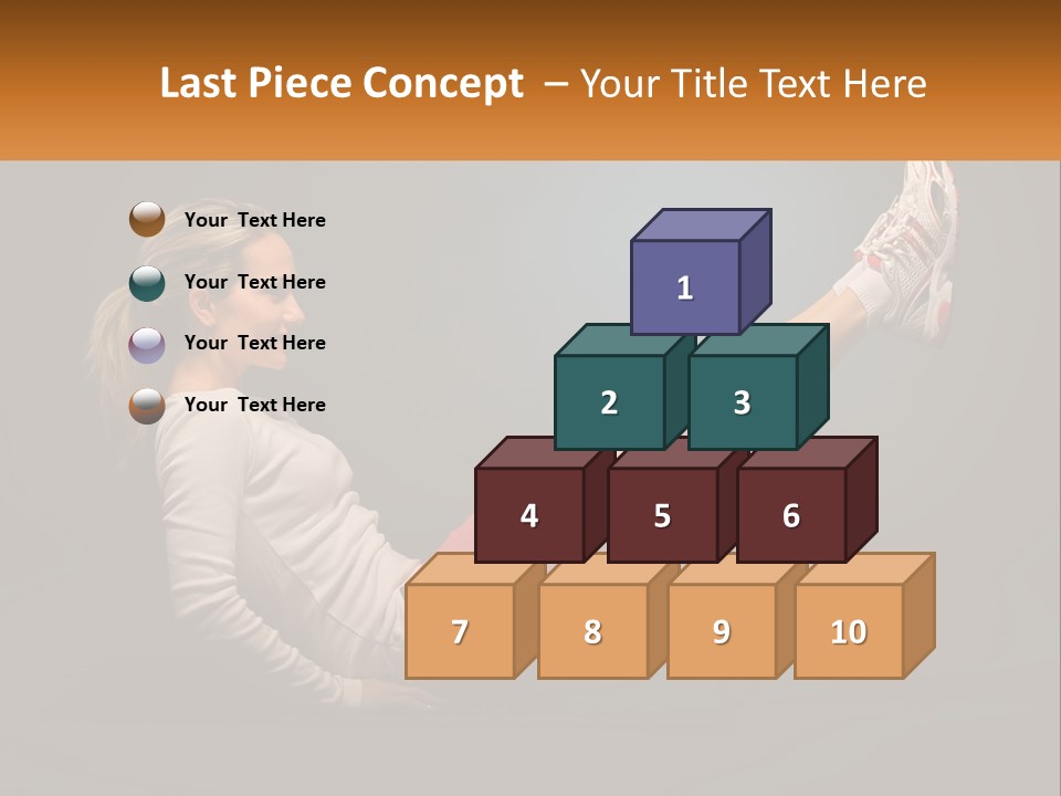 A Woman Is Doing A Crunch On A Mat PowerPoint Template