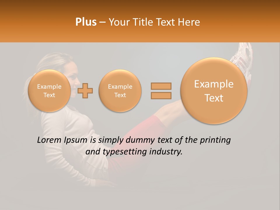 A Woman Is Doing A Crunch On A Mat PowerPoint Template