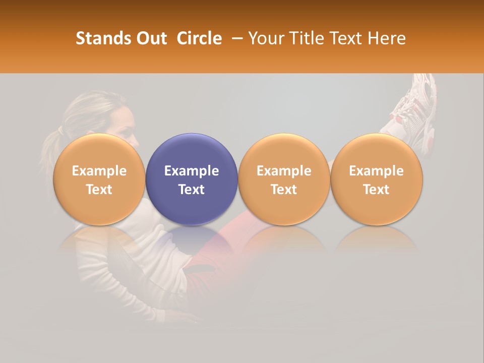 A Woman Is Doing A Crunch On A Mat PowerPoint Template