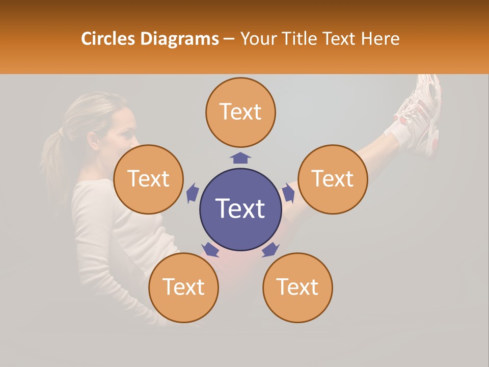A Woman Is Doing A Crunch On A Mat PowerPoint Template