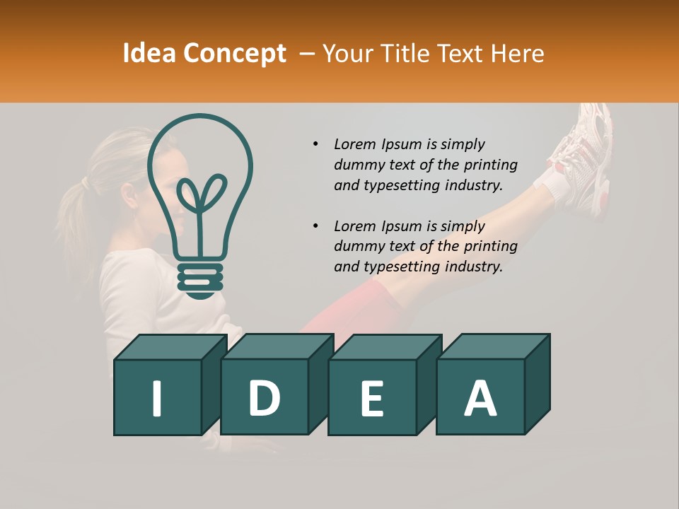 A Woman Is Doing A Crunch On A Mat PowerPoint Template