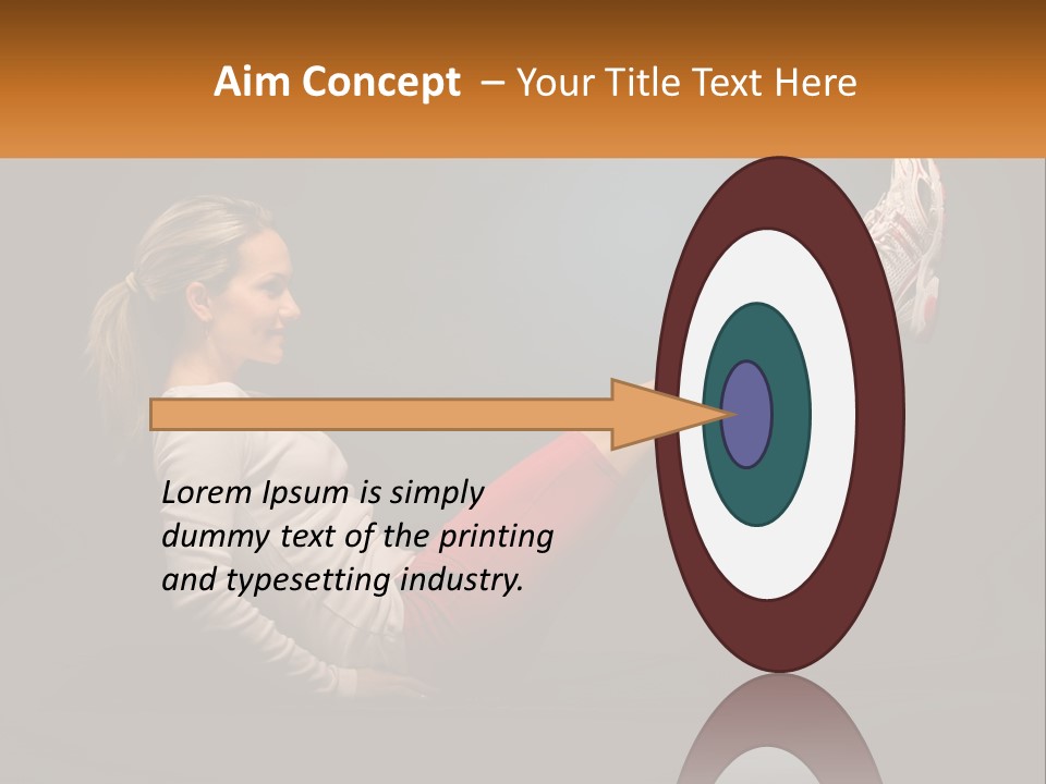 A Woman Is Doing A Crunch On A Mat PowerPoint Template