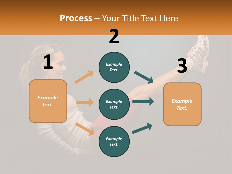A Woman Is Doing A Crunch On A Mat PowerPoint Template