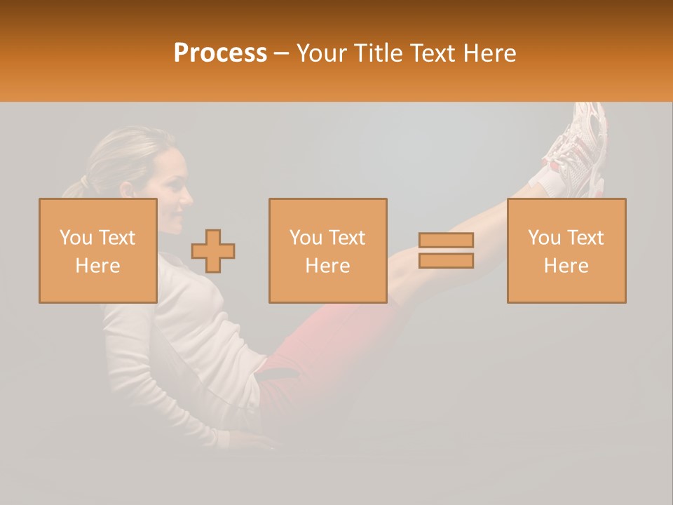 A Woman Is Doing A Crunch On A Mat PowerPoint Template