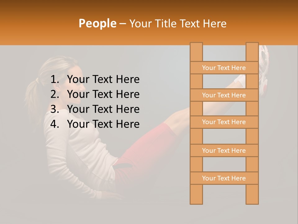 A Woman Is Doing A Crunch On A Mat PowerPoint Template