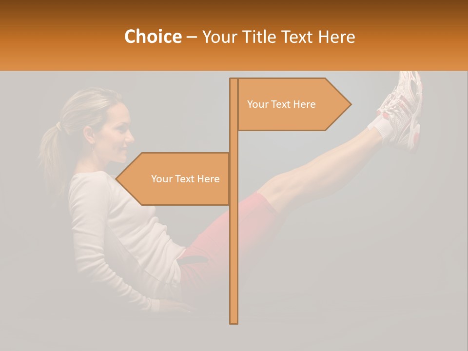 A Woman Is Doing A Crunch On A Mat PowerPoint Template