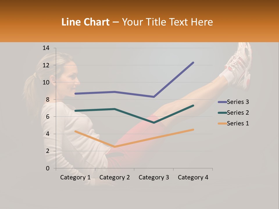 A Woman Is Doing A Crunch On A Mat PowerPoint Template