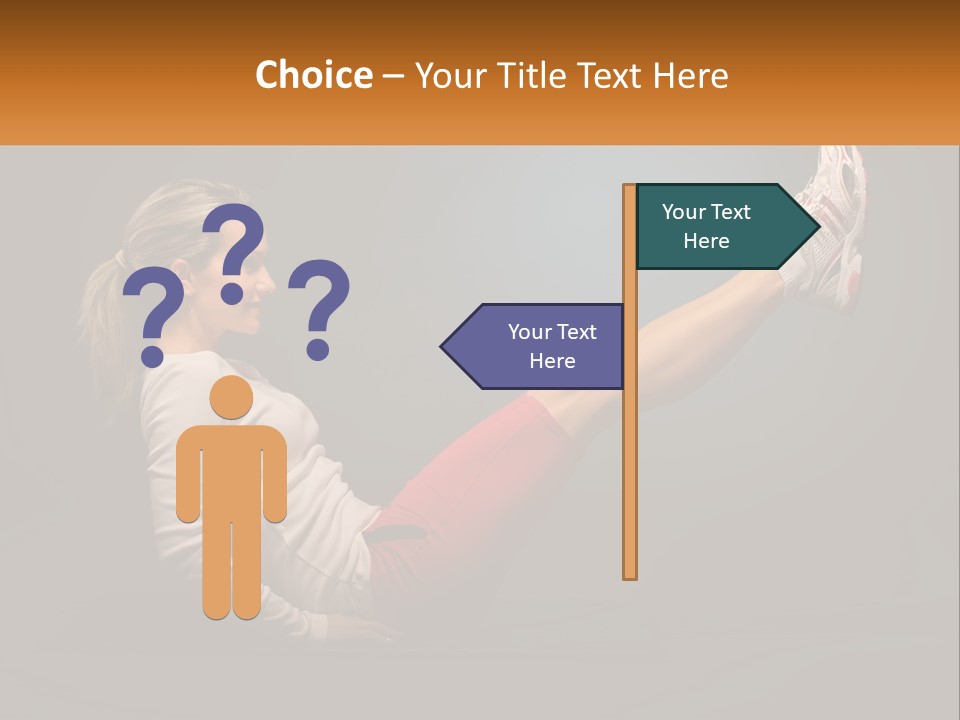 A Woman Is Doing A Crunch On A Mat PowerPoint Template