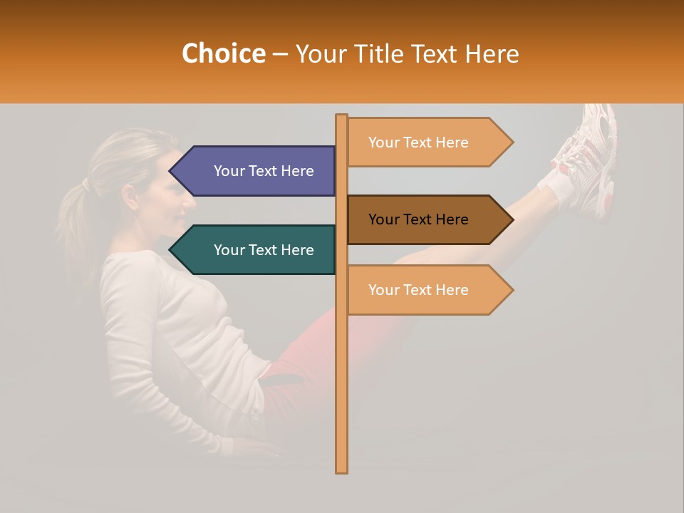A Woman Is Doing A Crunch On A Mat PowerPoint Template