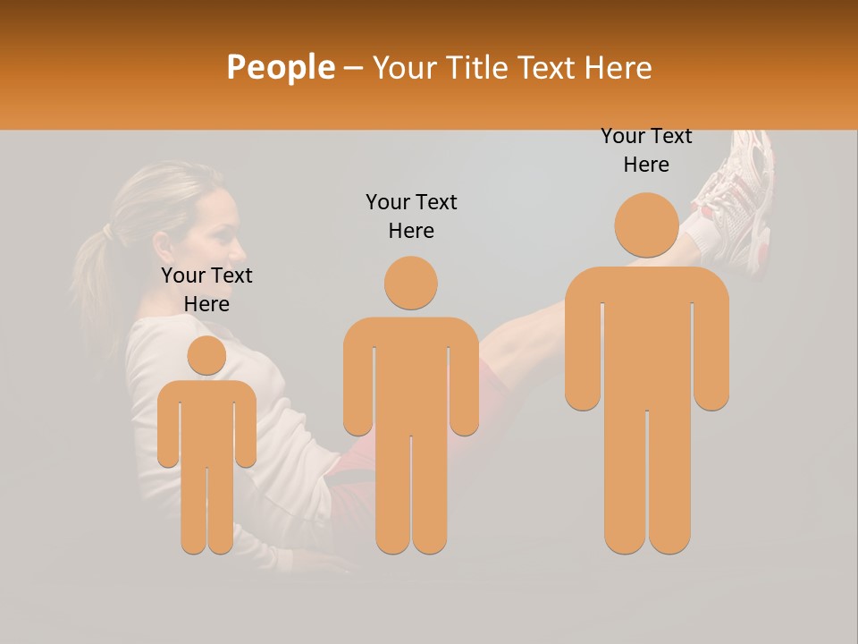 A Woman Is Doing A Crunch On A Mat PowerPoint Template