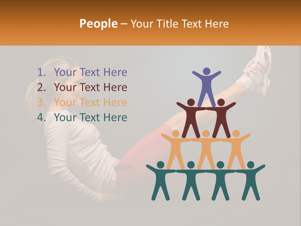 A Woman Is Doing A Crunch On A Mat PowerPoint Template