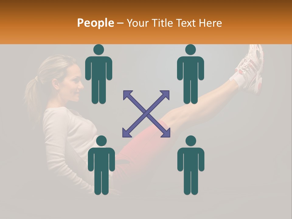 A Woman Is Doing A Crunch On A Mat PowerPoint Template