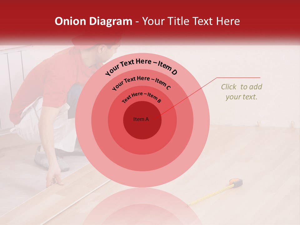 A Man In Red Shirt And White Pants Working On A Wooden Floor PowerPoint Template