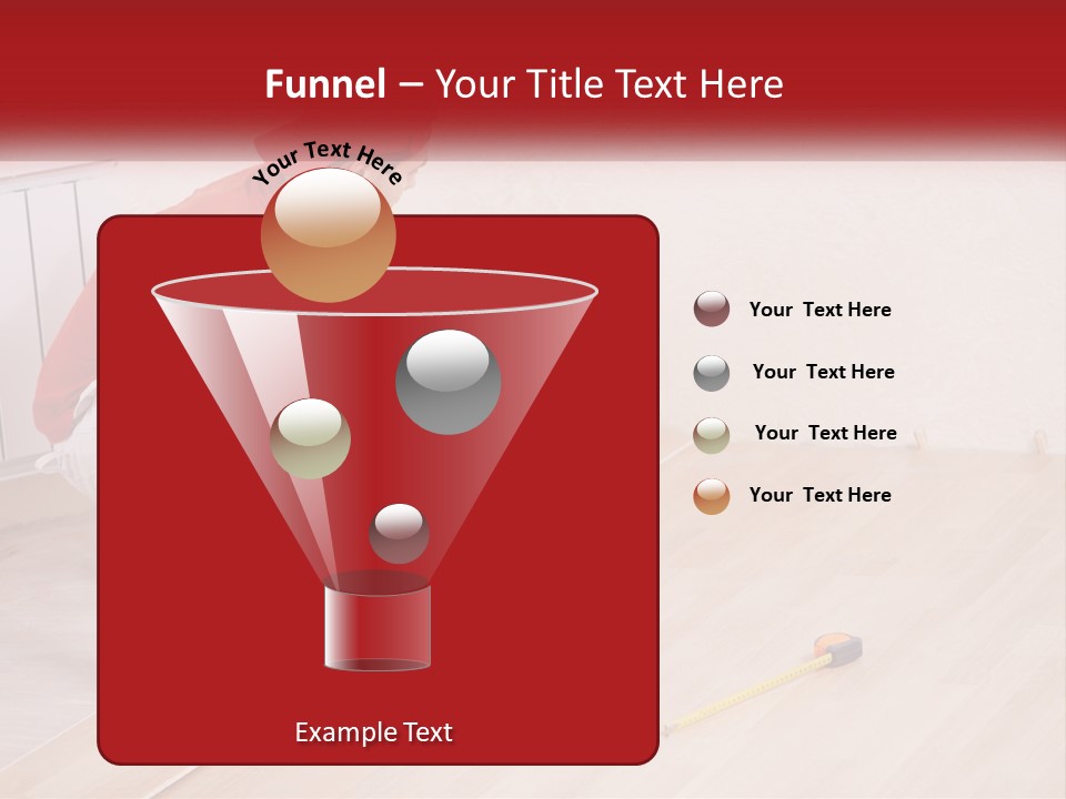 A Man In Red Shirt And White Pants Working On A Wooden Floor PowerPoint Template