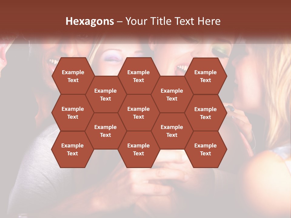 A Group Of People Singing Into A Microphone PowerPoint Template