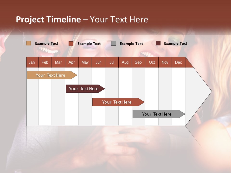 A Group Of People Singing Into A Microphone PowerPoint Template