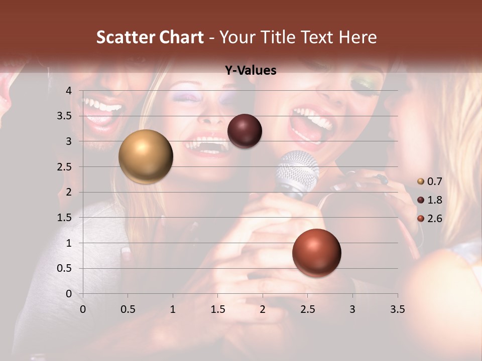 A Group Of People Singing Into A Microphone PowerPoint Template